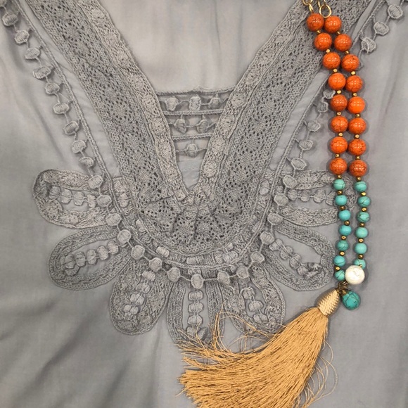 Grey Boho Necklace and Summer Dress - Picture 4 of 8